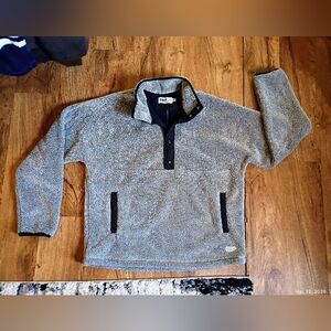 Wellen WindSurf Gray Fleece Quarter Snap Pullover Jacket Size L Huckberry